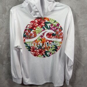 Spicy Tuna Mens Coastal Outfitters Long Sleeve Hoodie Graphic T Shirt Size M